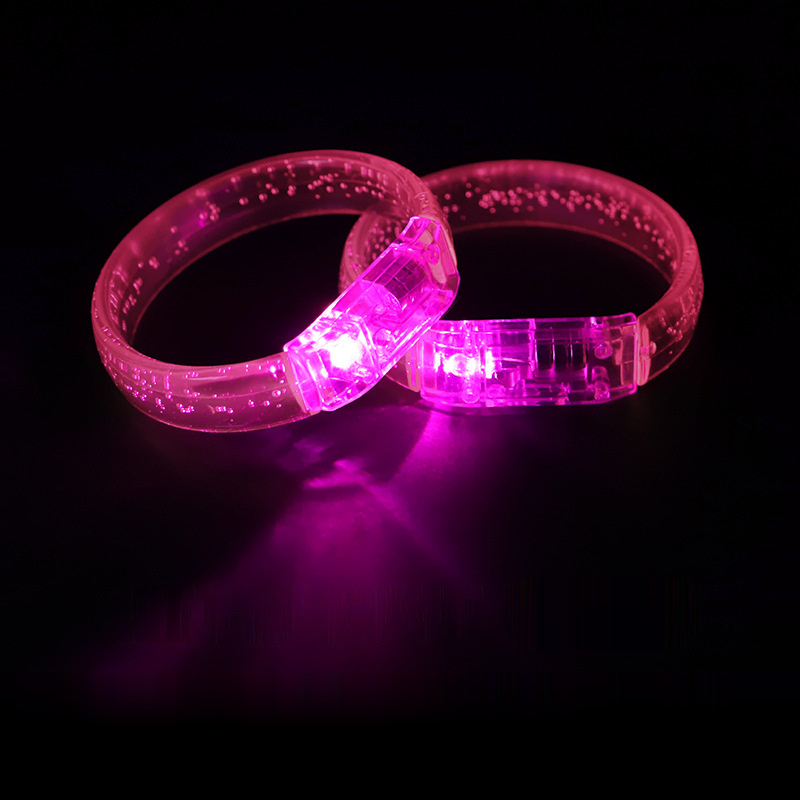 LED Flashing Bubble Wristband Light Up Acrylic Bracelet