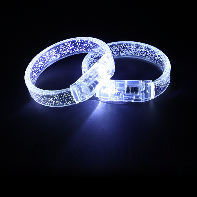 LED Flashing Bubble Wristband Light Up Acrylic Bracelet