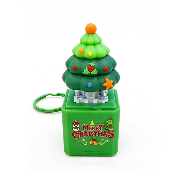 Christmas Sound Light Button Keychain