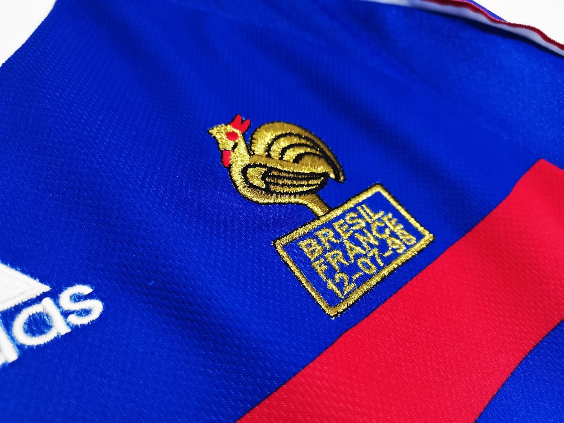 Long sleeves: 1998 season France home retro final version