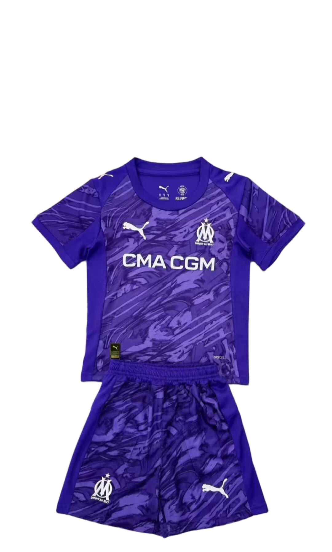 Marseille 25/26 Season Purple Goalkeeper Kids Kit