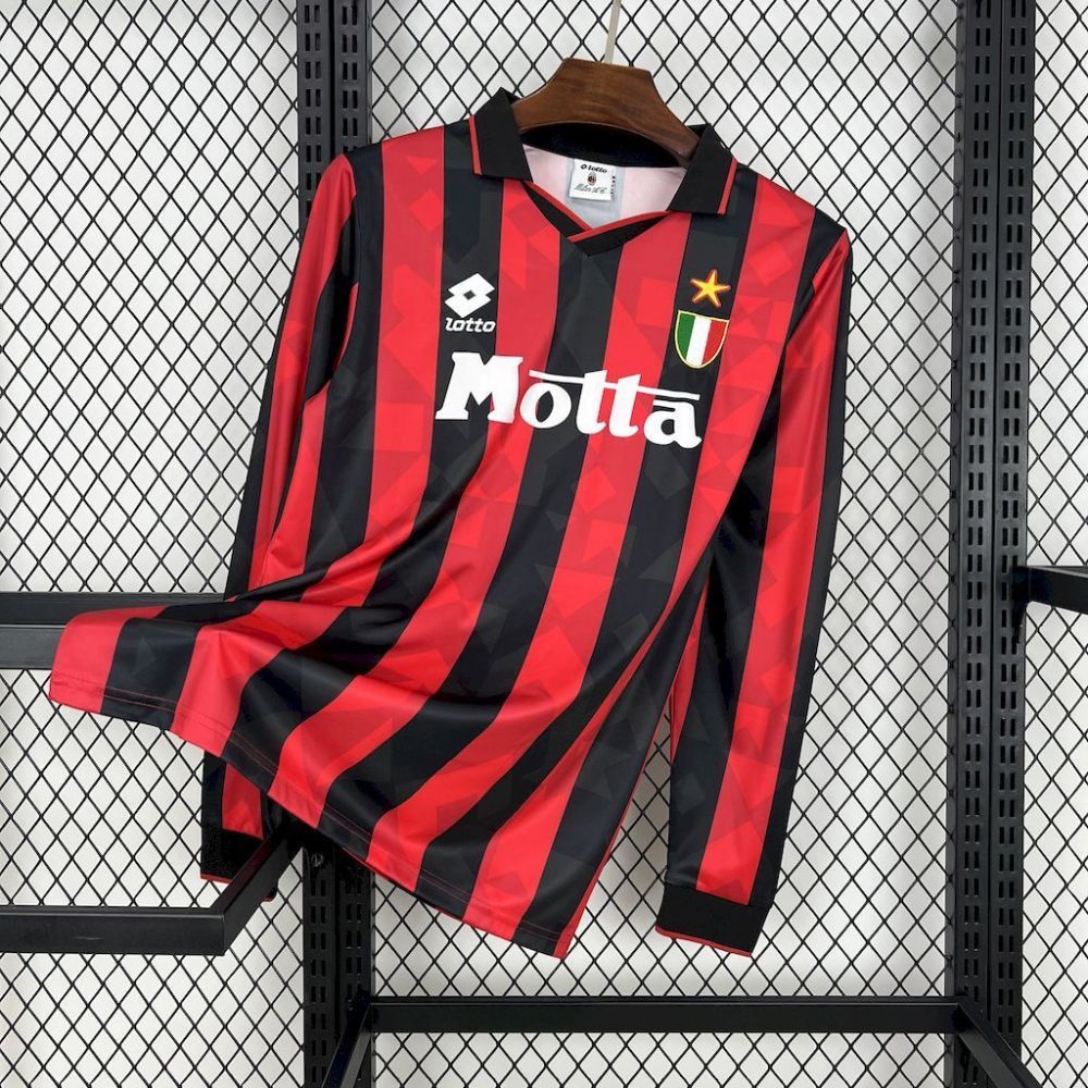 AC Milan 1993/94 Home Long Sleeves Retro Jersey