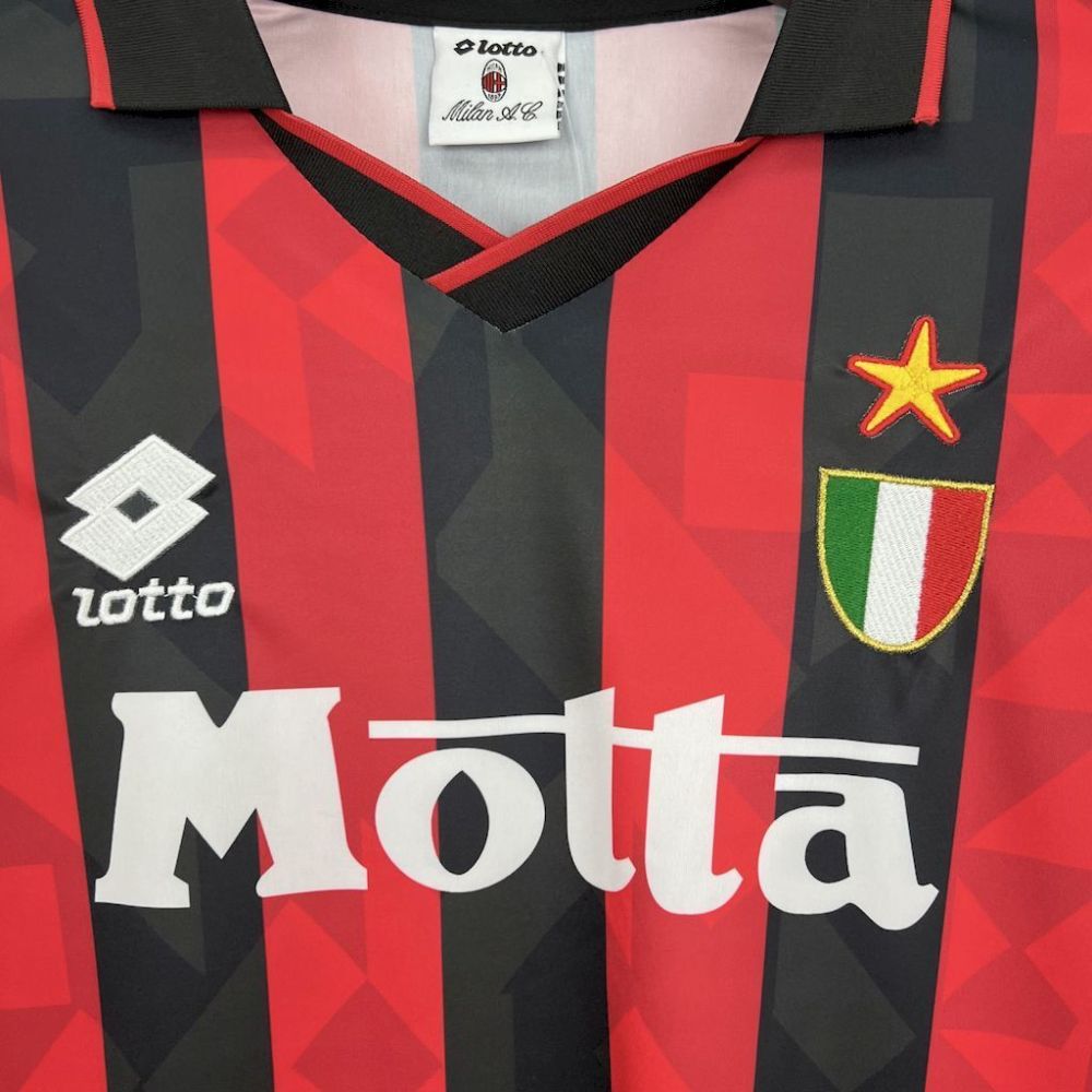 AC Milan 1993/94 Home Long Sleeves Retro Jersey