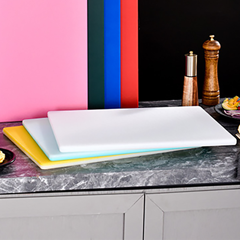 Color-Coded Square PE Cutting Board