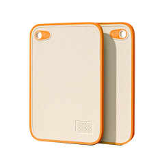 オレンジとライムグリーンのキッチン抗菌カッティングボード