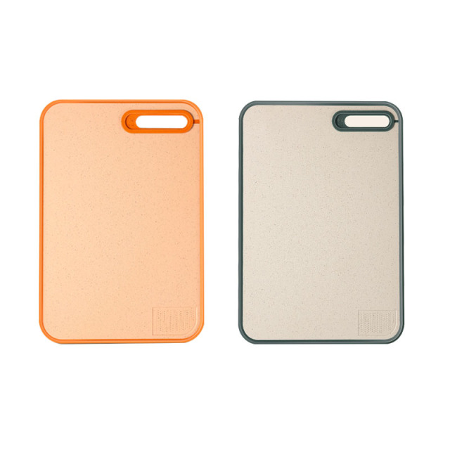 オレンジとライムグリーンのキッチン用食品グレードカッティングボード