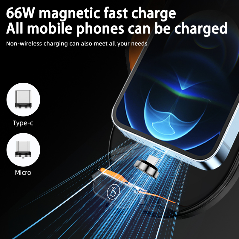 Car Wireless Charger Mount with Light-Up Logo - product view 3