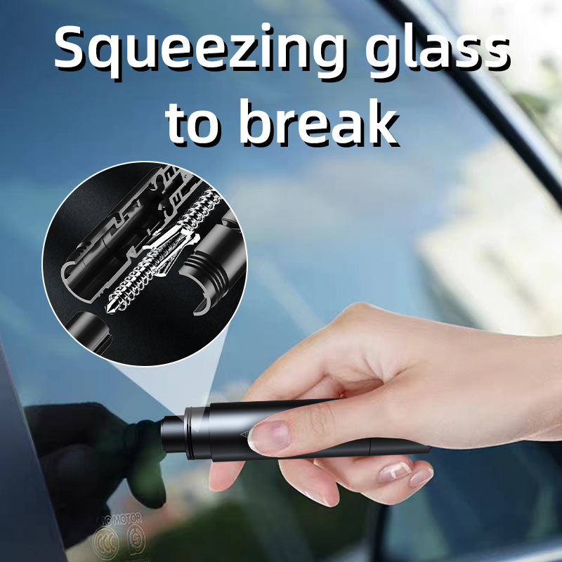 Custom A6 Car Safety Hammer with Seat Belt Cutter