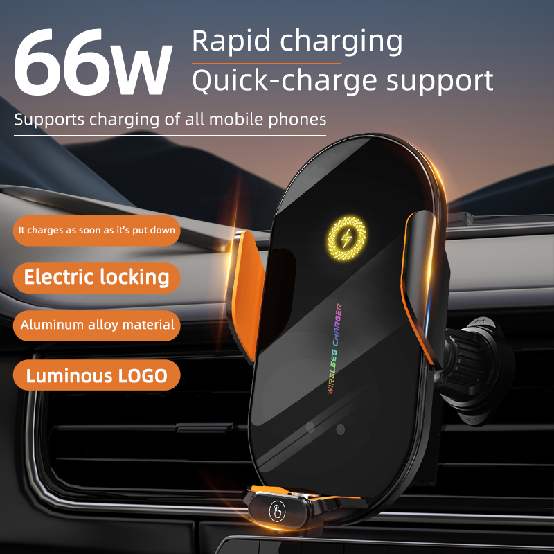 Car Wireless Charger Mount with Light-Up Logo - product view 5