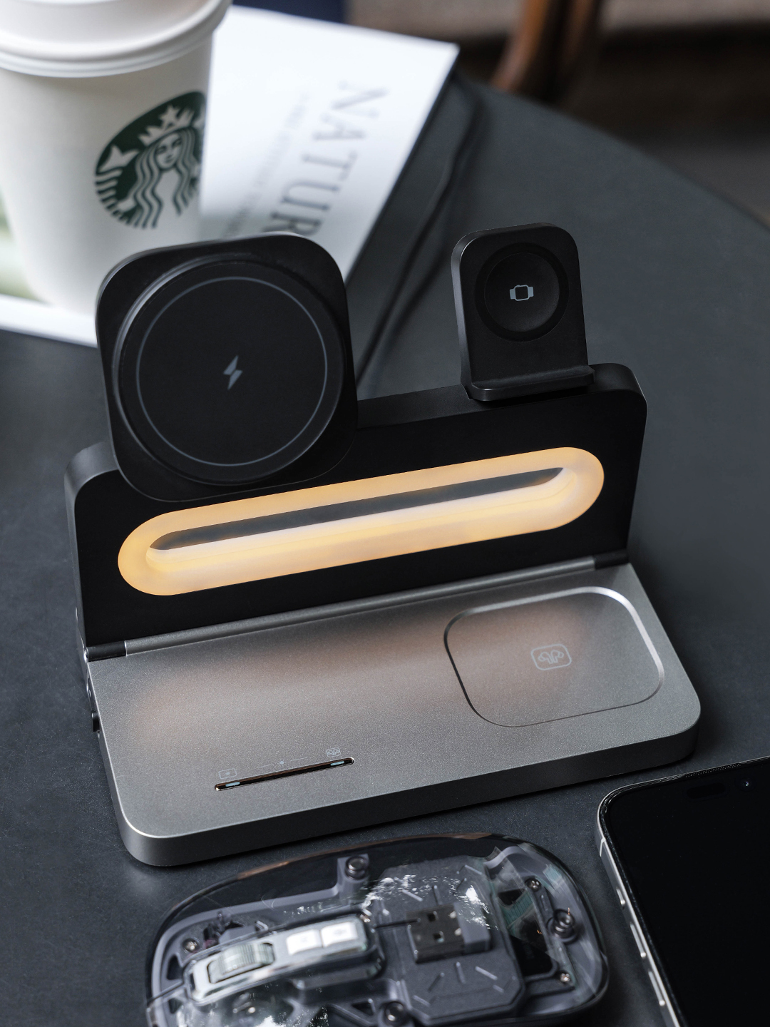 Custom Wireless Charging and Transparent Mouse Gift Set