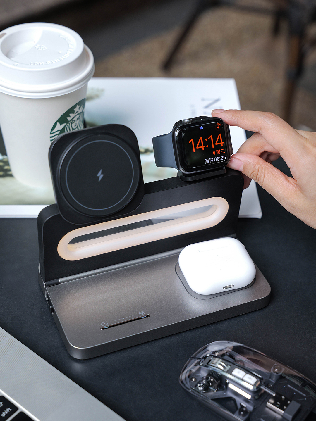 Custom Wireless Charging and Transparent Mouse Gift Set