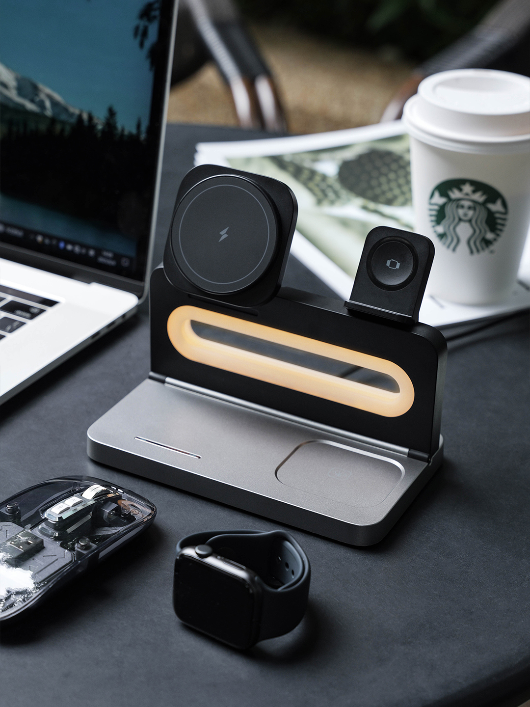 Custom Wireless Charging and Transparent Mouse Gift Set