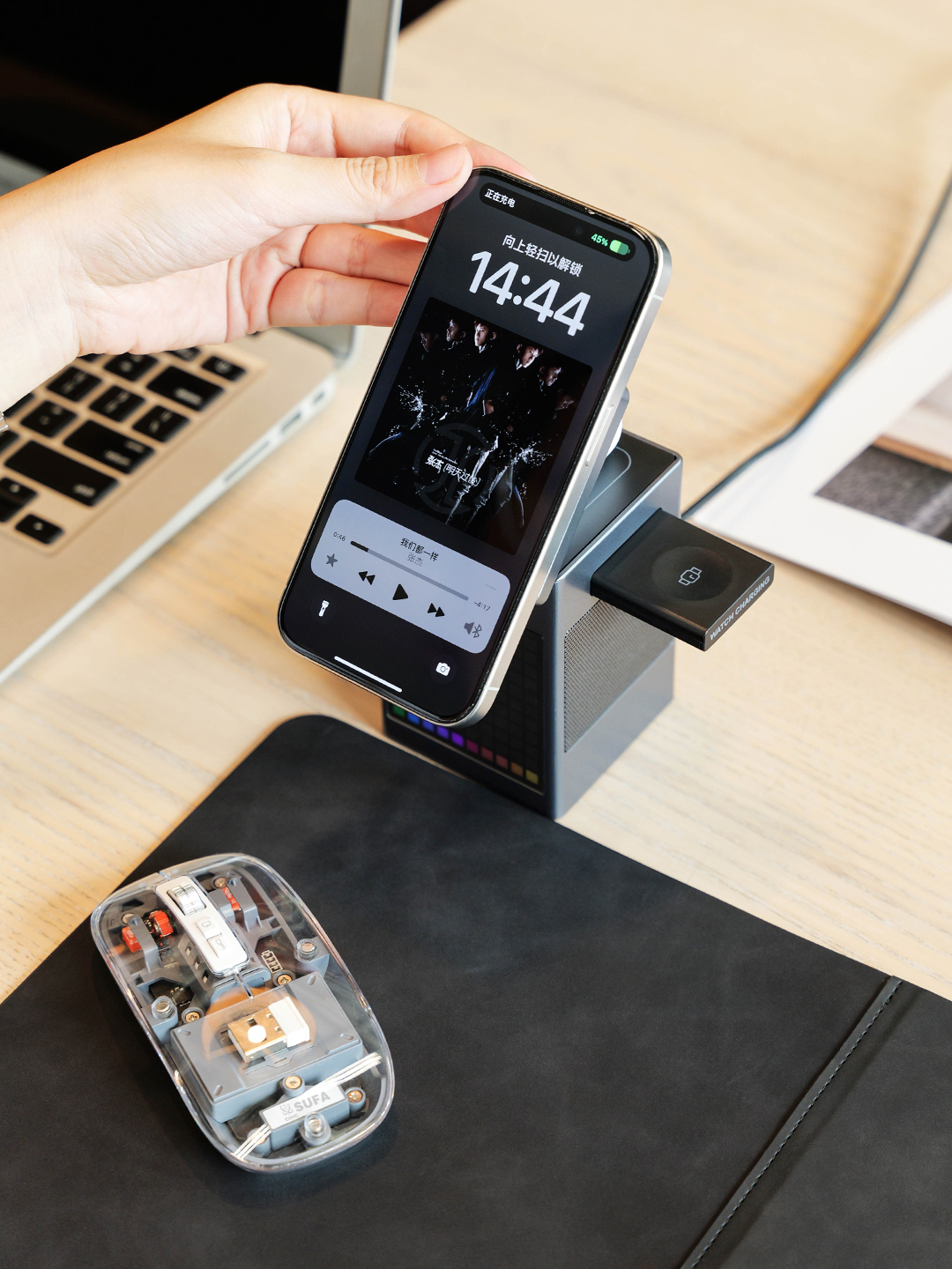 Custom Wireless Tech Gift Set with Mouse Pad and Power Bank