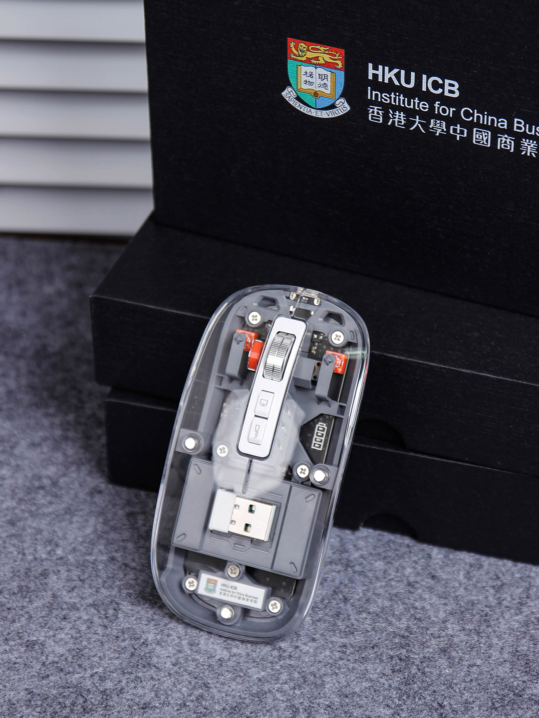 Custom Wireless Charger and Transparent Mouse Gift Set