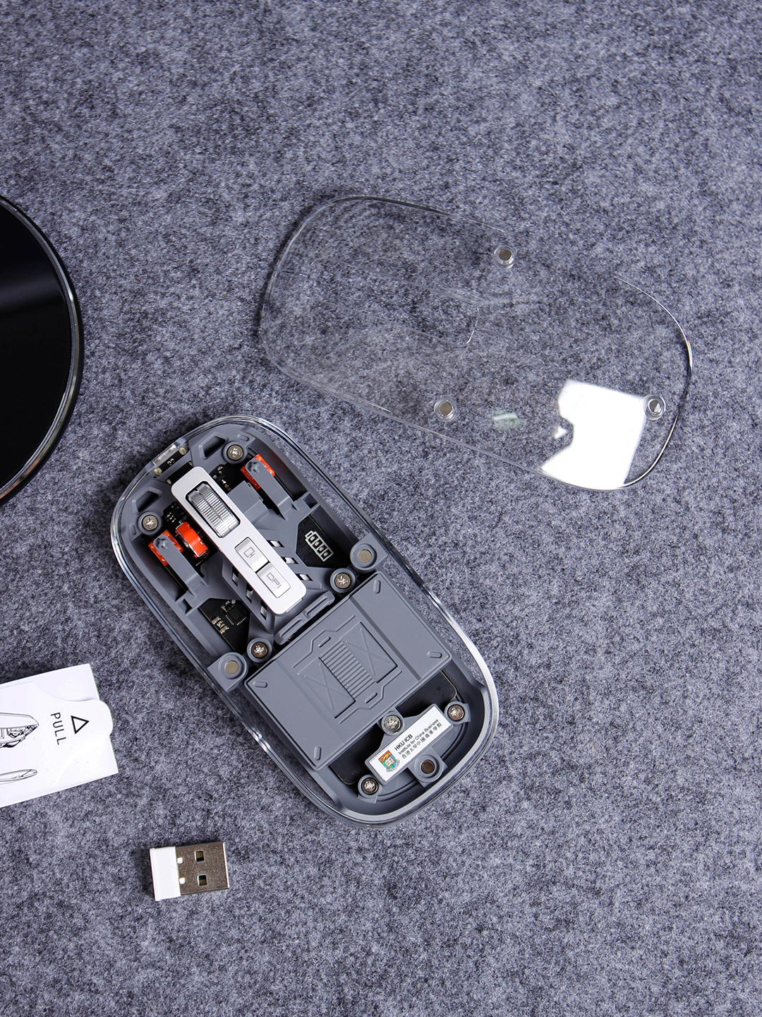 Custom Wireless Charger and Transparent Mouse Gift Set