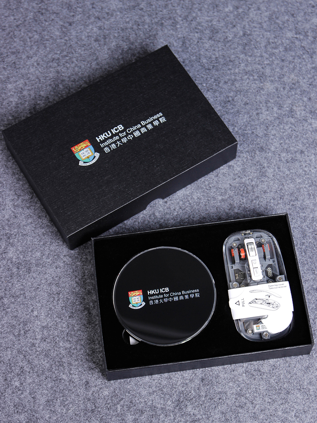 透明 无线充电器＋鼠标组合礼盒产品图 2