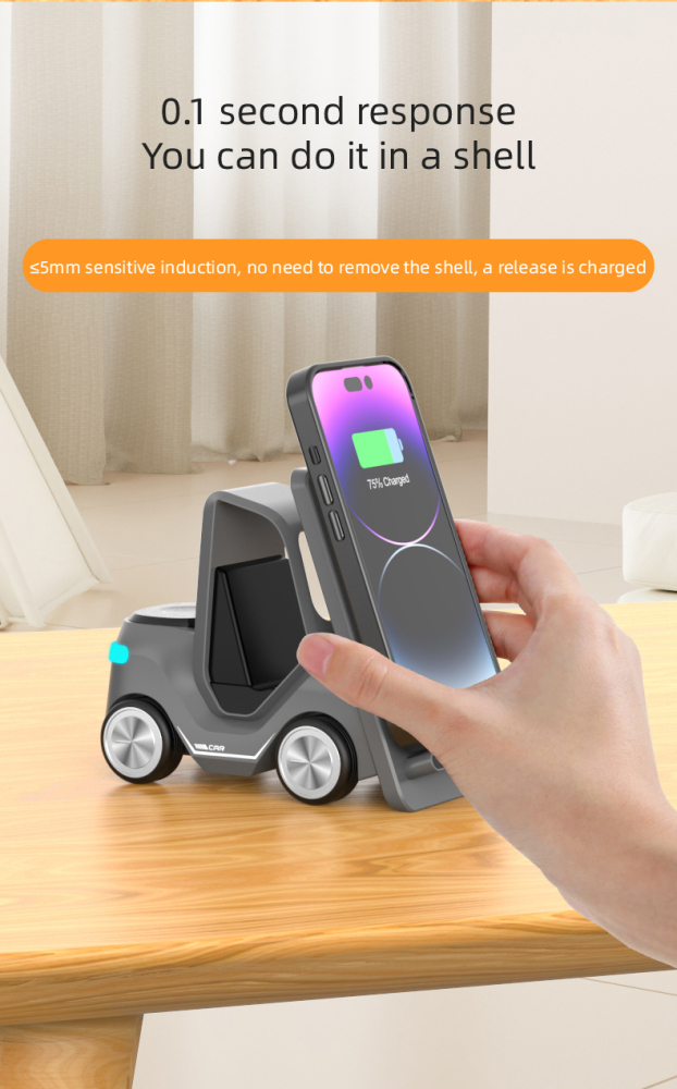 T20S Car-Shaped 3-in-1 Wireless Charger Gift Set — Fast Charging for Phone, Smartwatch & Earbuds | Premium Custom Corporate Gift Box