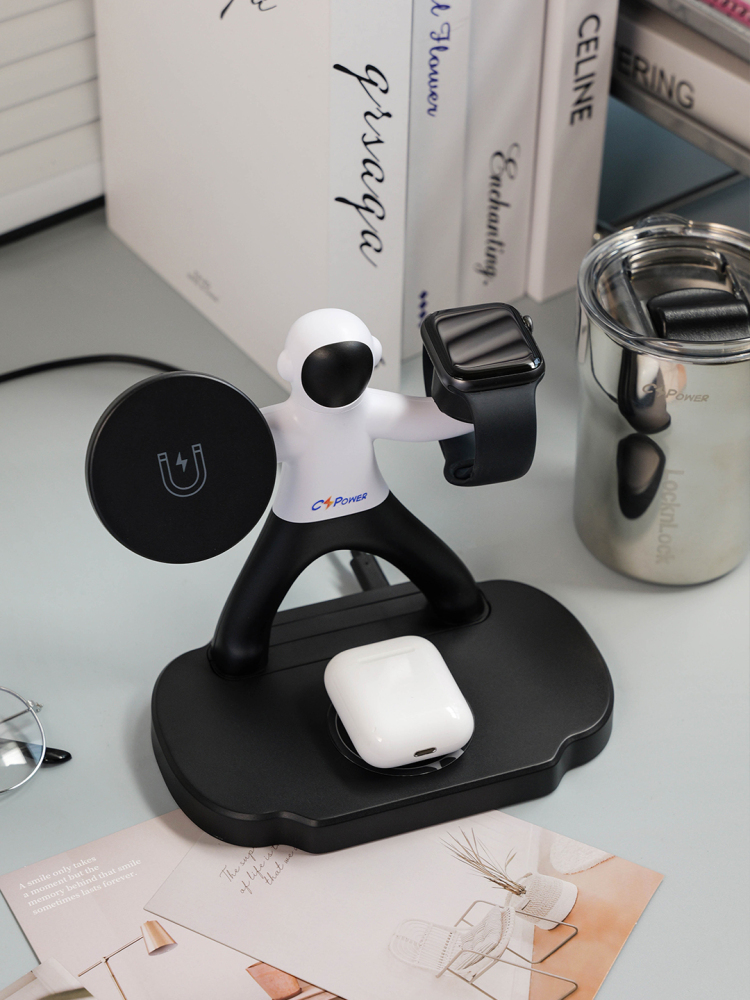 LC-0240  Astronaut 3-in-1 Wireless Charger – Premium Corporate Gift Set