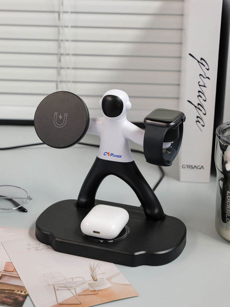 LC-0240  Astronaut 3-in-1 Wireless Charger – Premium Corporate Gift Set