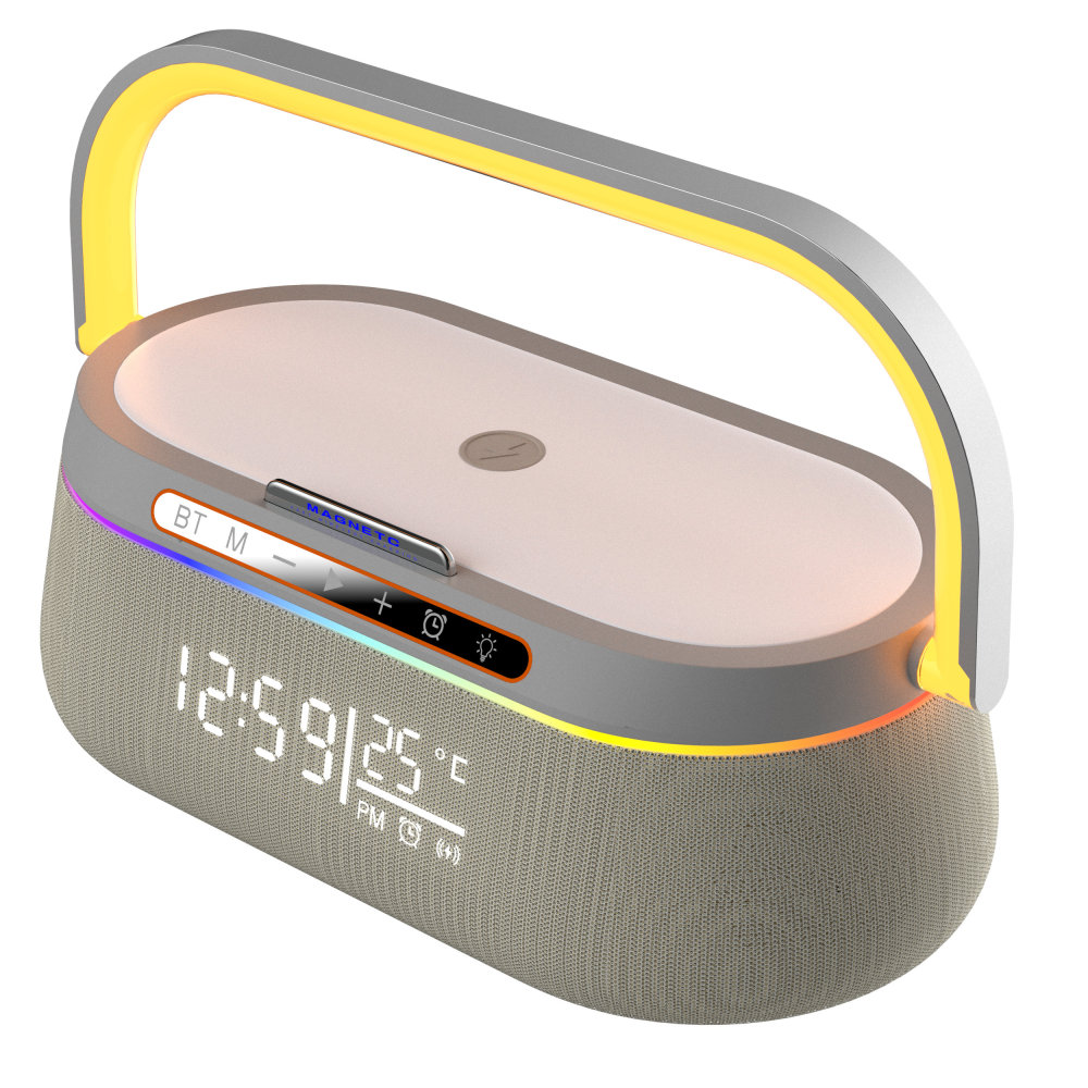 HT-548 Bluetooth Speaker Wireless Charger with Clock – Premium Corporate Gift Set