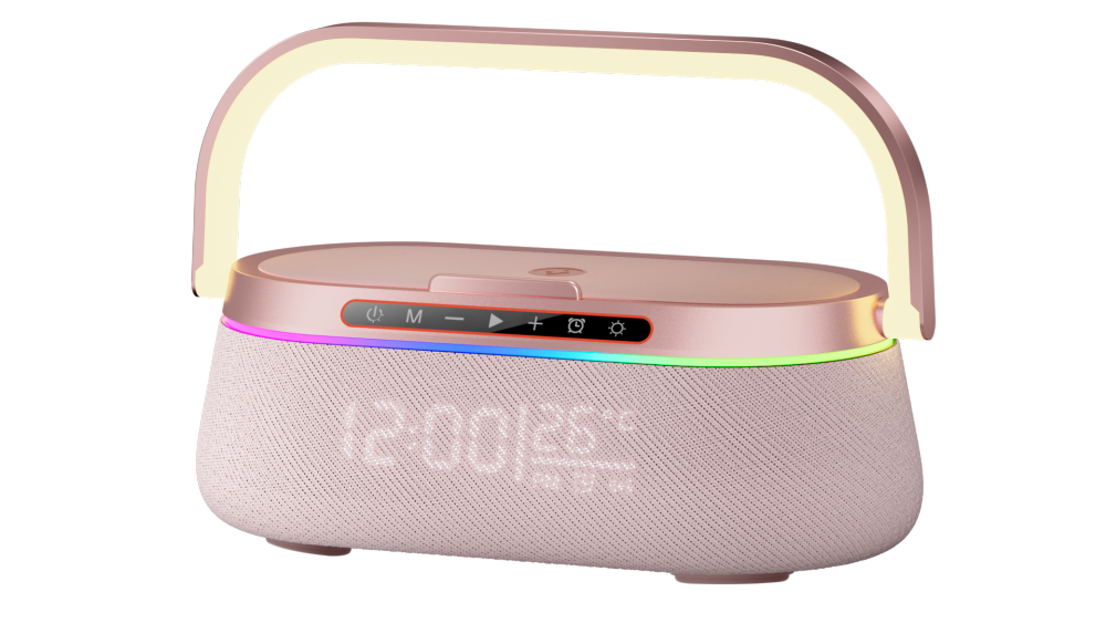 HT-548 Bluetooth Speaker Wireless Charger with Clock – Premium Corporate Gift Set