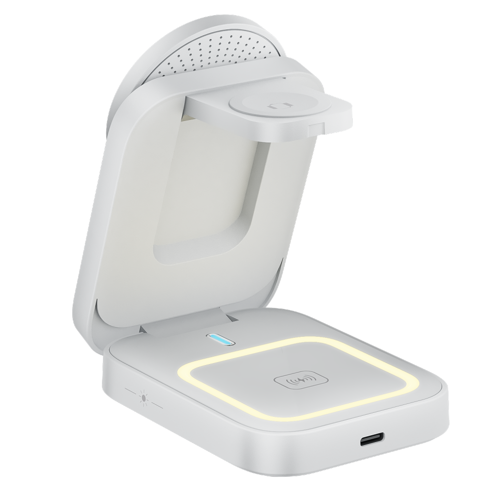 HT-541 Magnetic 3-in-1 Foldable Wireless Charger – Minimalist Design Corporate Gift Set