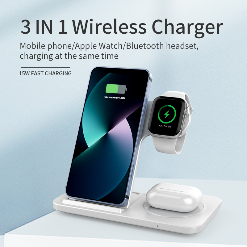 LC-0234 Foldable 3-in-1 Wireless Charging Station – Premium Corporate Gift Set