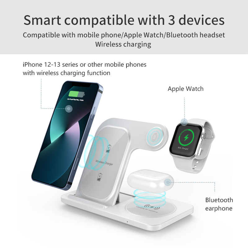 LC-0234 Foldable 3-in-1 Wireless Charging Station – Premium Corporate Gift Set