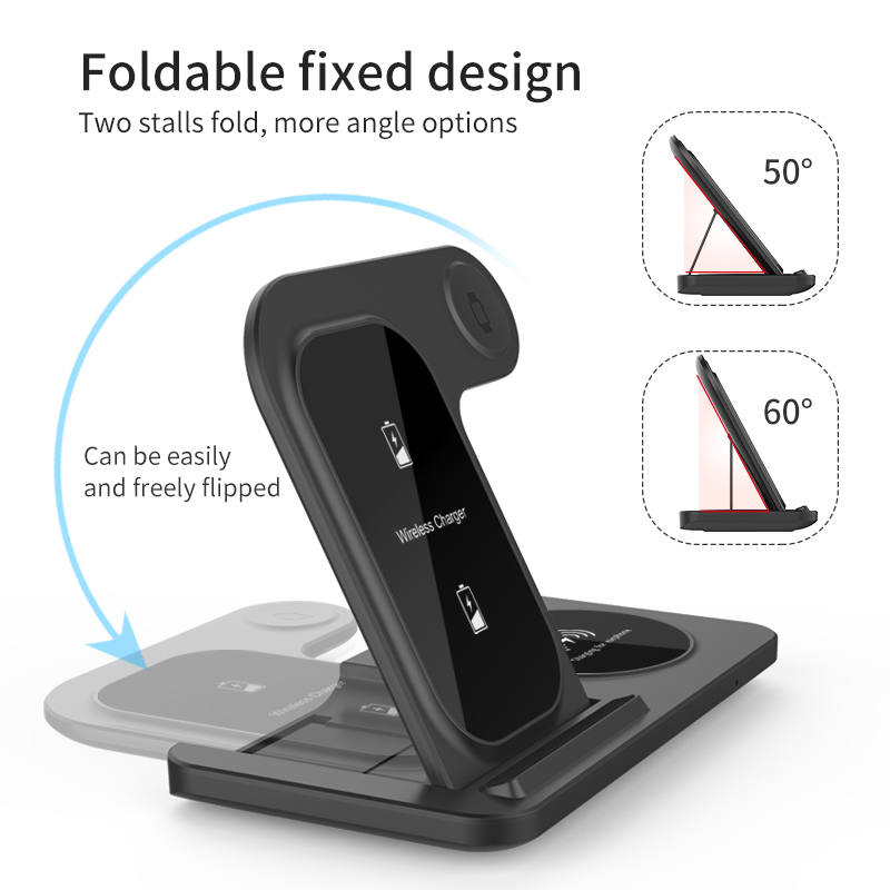 LC-0234 Foldable 3-in-1 Wireless Charging Station – Premium Corporate Gift Set