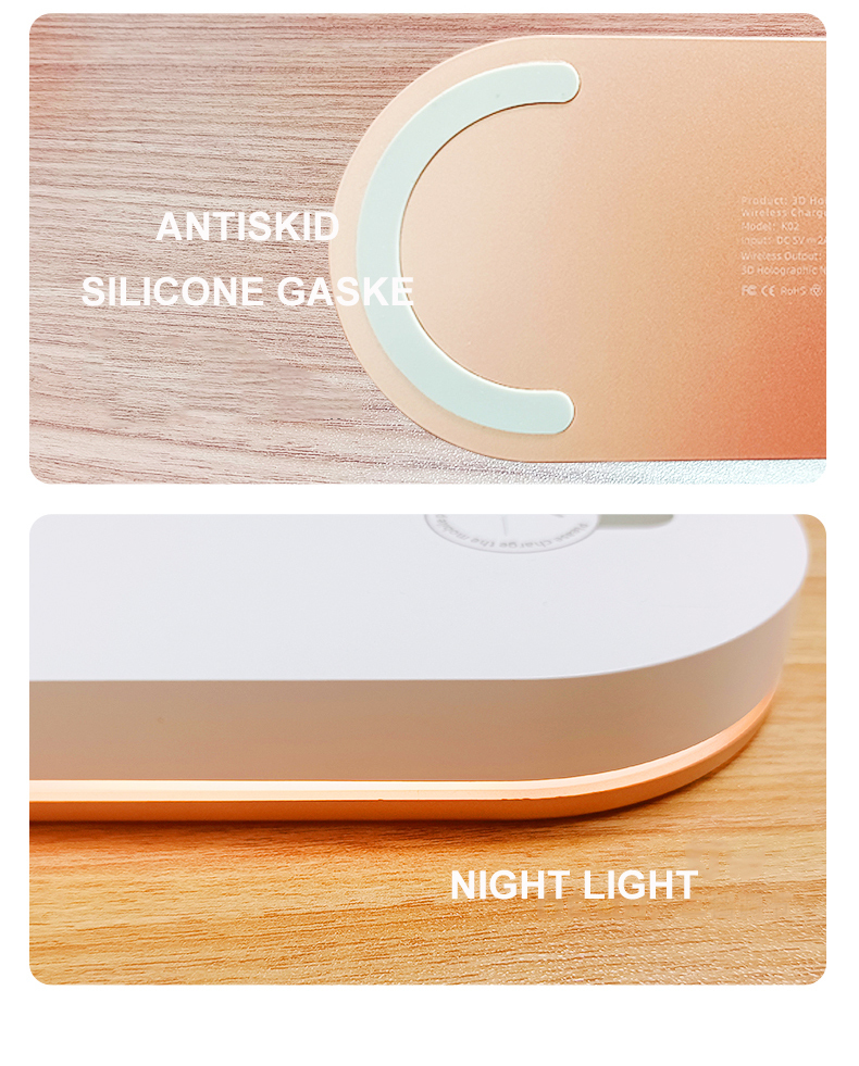 LC-0208  3-in-1 Wireless Charging Station with LED Clock & Night Light – Premium Corporate Gift Set