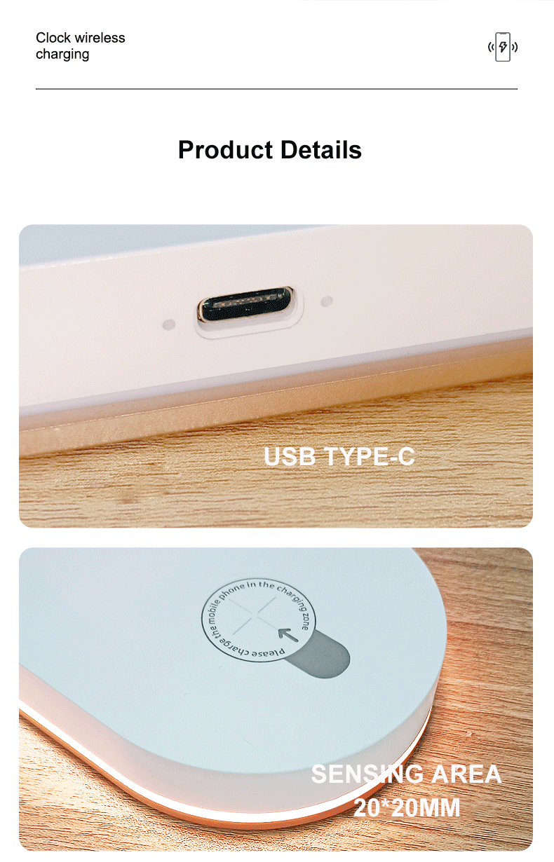 LC-0208  3-in-1 Wireless Charging Station with LED Clock & Night Light – Premium Corporate Gift Set