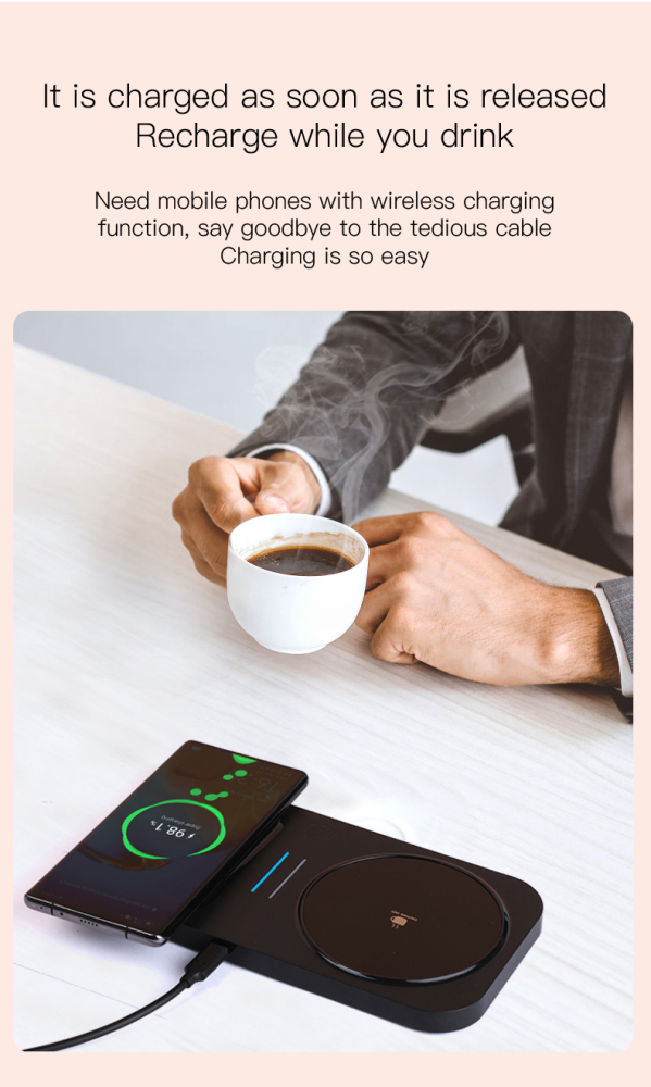 HC-809 4-in-1 Wireless Charging Station with Fast Drink Warmer – Premium Corporate Gift Set