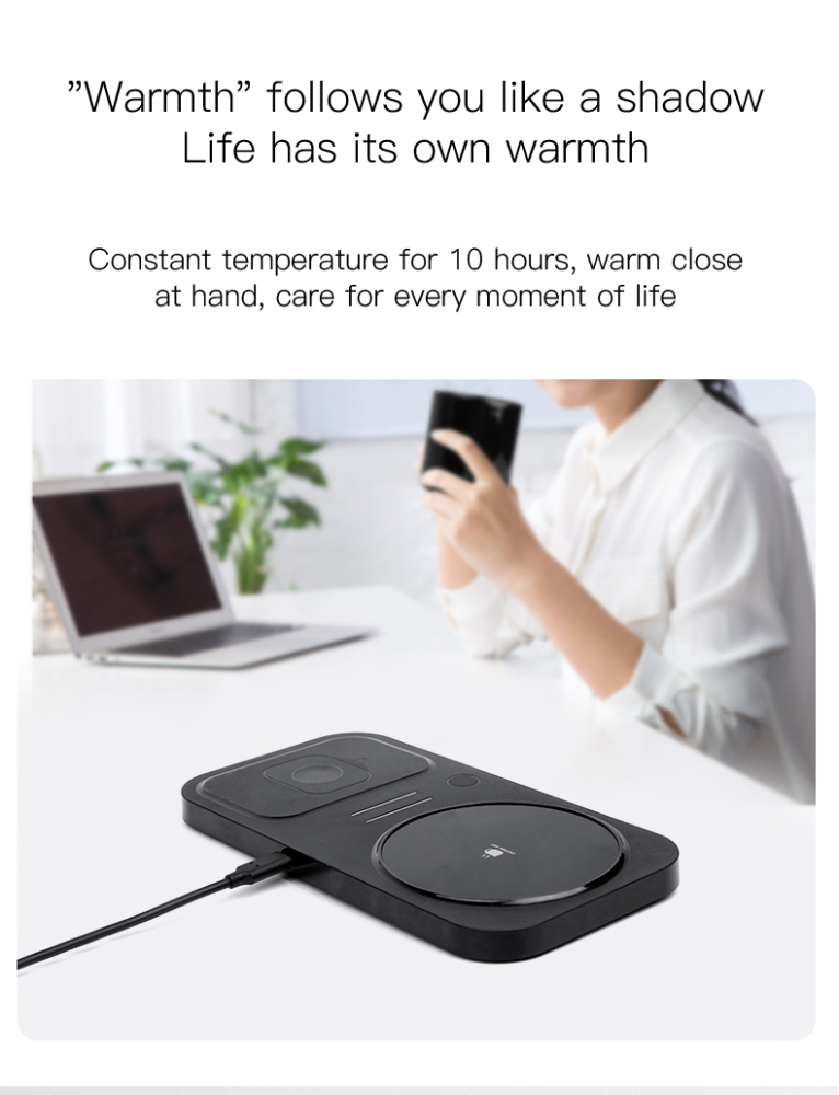 HC-809 4-in-1 Wireless Charging Station with Fast Drink Warmer – Premium Corporate Gift Set
