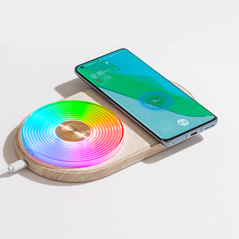 LC-0209/K29T Fabric Surface Wireless Charger with Ambient Light – Premium Corporate Gift Set