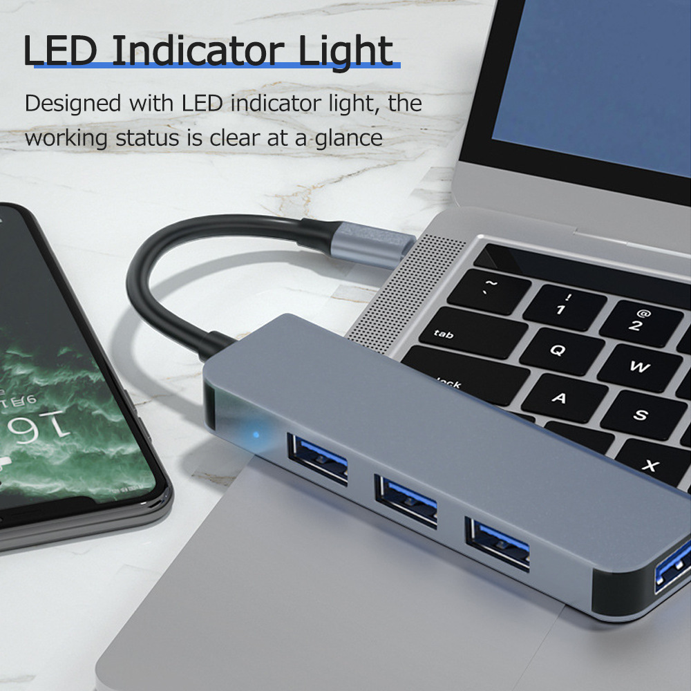LC-0604 4-in-1 USB-C Hub Adapter