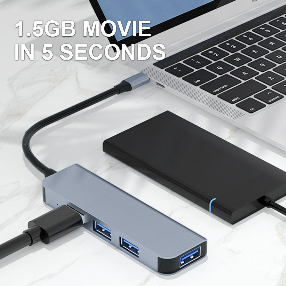 LC-0604 4-in-1 USB-C Hub Adapter - product view 4