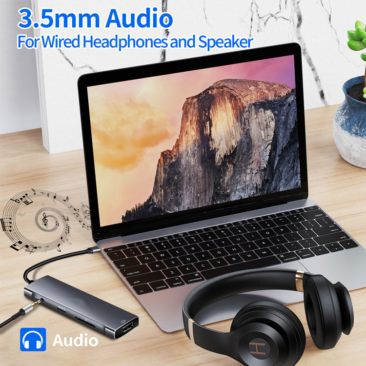 LC-0609 9-in-1 USB-C Hub with 100W Charging - product view 3