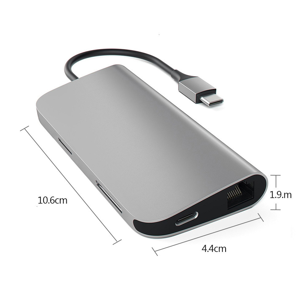 LC-0608 8-in-1 Gigabit USB-C Hub - product view 3