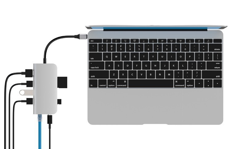 LC-0608 8-in-1 Gigabit USB-C Hub - product view 5