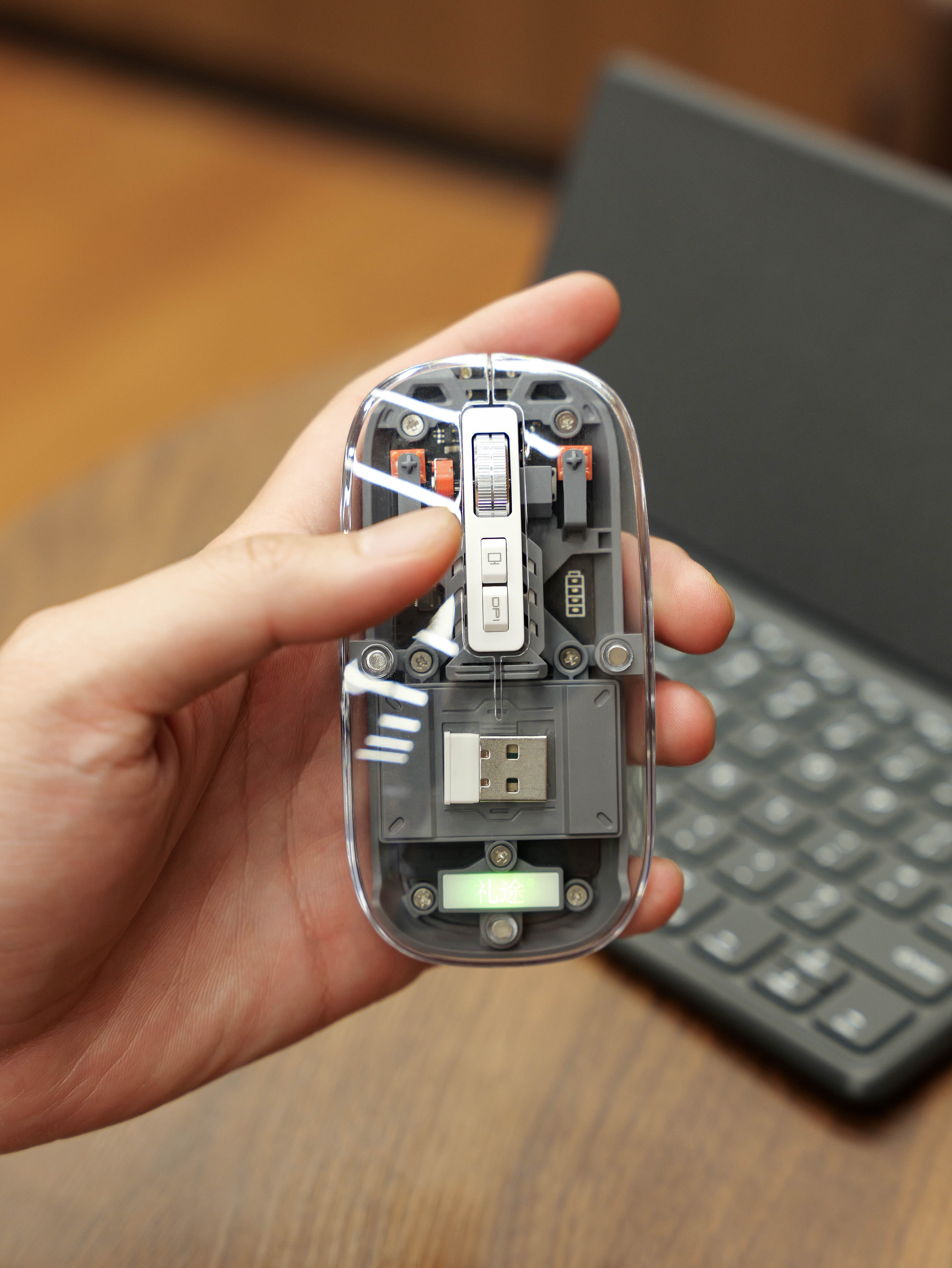 Bluetooth Keyboard & Transparent Mouse Set - product view 6