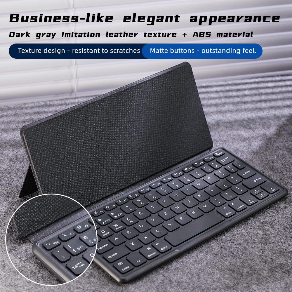 Foldable Leather Bluetooth Keyboard