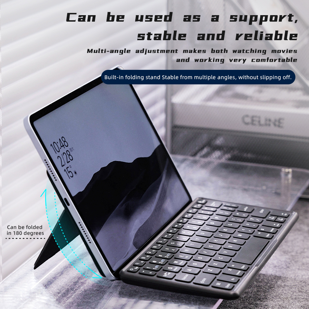 Foldable Leather Bluetooth Keyboard - product view 2