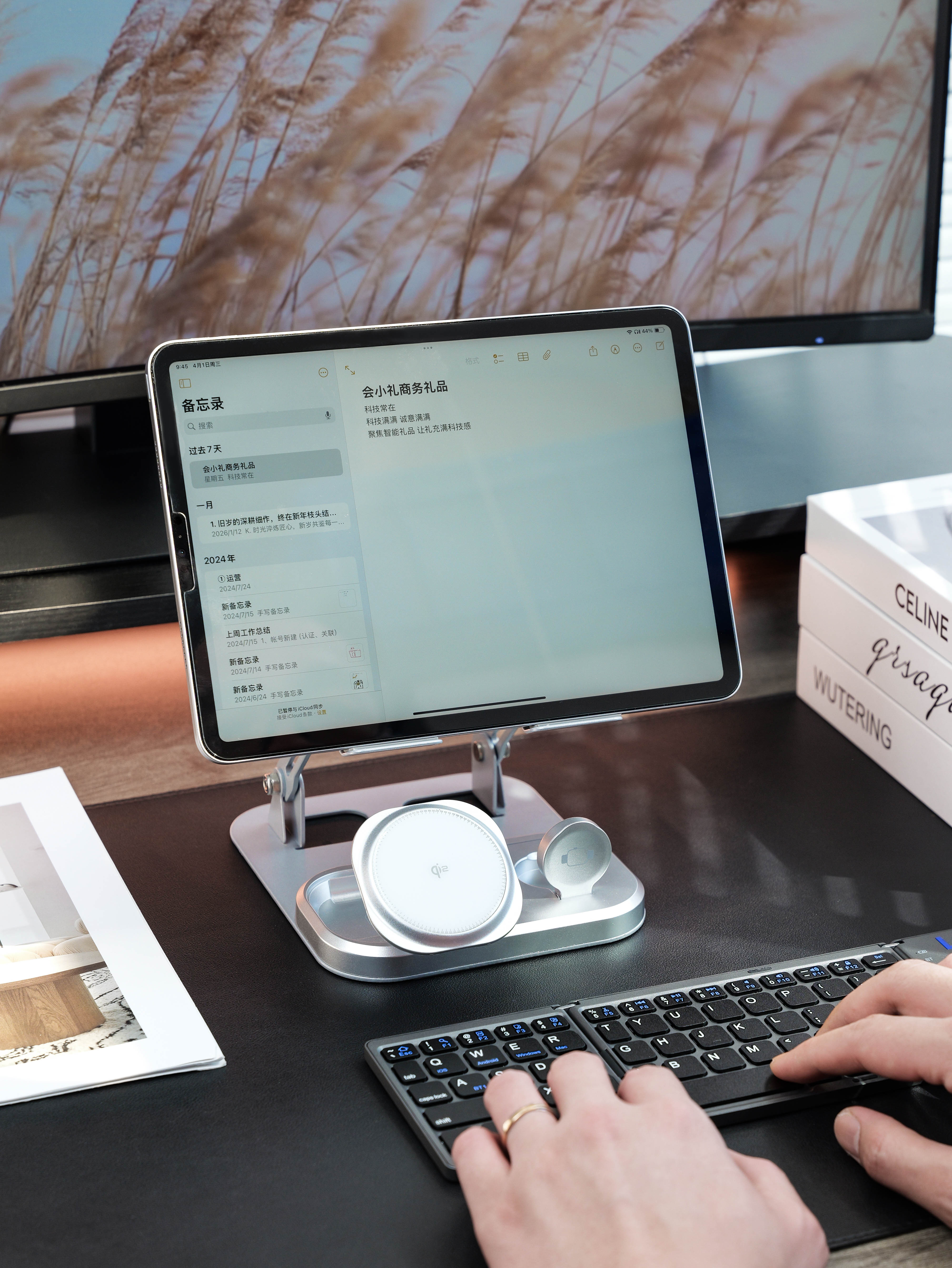 3-in-1 Tablet Stand Wireless Charging Station - product view 7