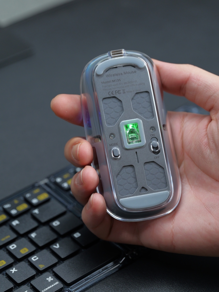 Transparent Foldable Wireless Keyboard & Mouse Gift Set | Portable Multi-Device Kit for Phone & Tablet with Custom Logo