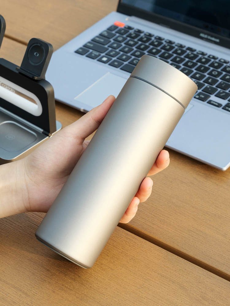 3-in-1 Foldable Wireless Charging Gift Set with Night Light | Phone, Watch & Earbuds Charger + Titanium Insulated Tumbler | Custom Logo