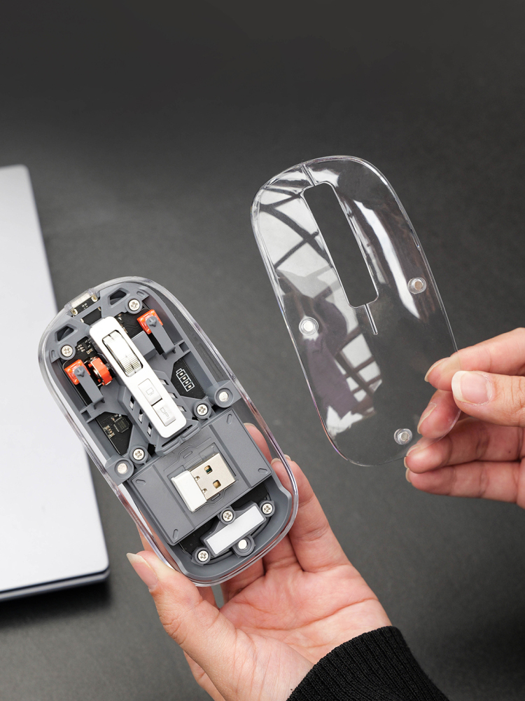 Car-Shaped 3-in-1 Wireless Charging Set with Transparent Mouse | Phone, Watch & Earbuds Charger | Custom Logo Tech Gift