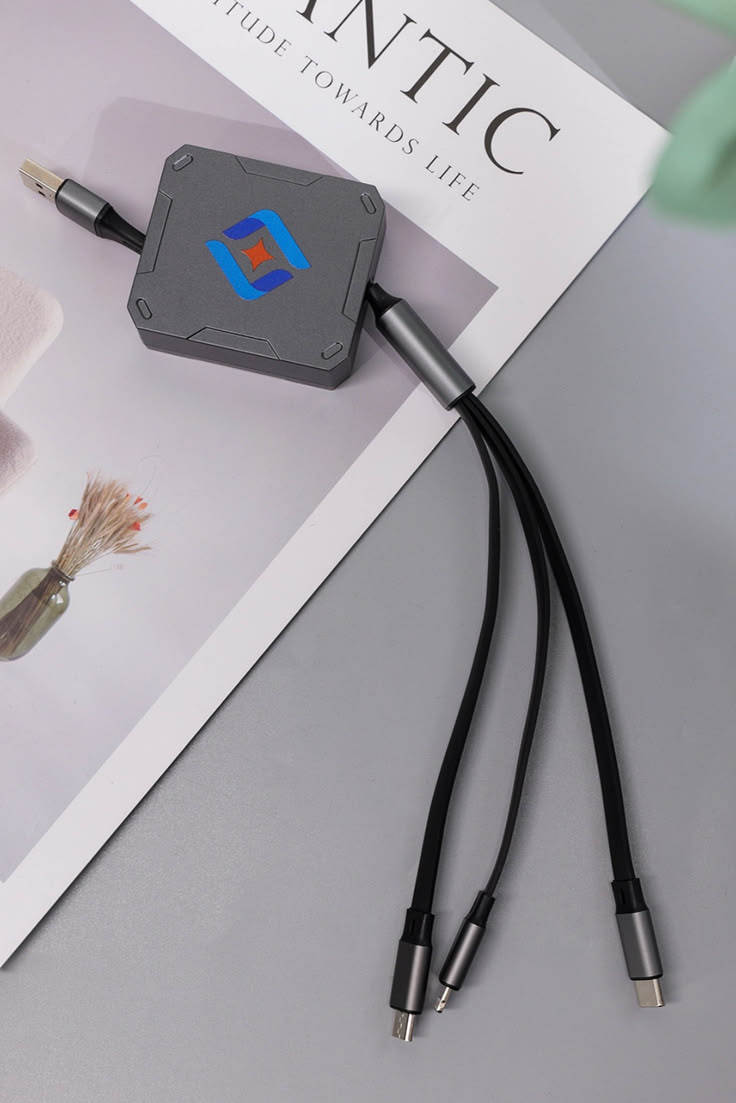Tech Gift Set with Mini Fan, Power Bank & Cable - product view 4