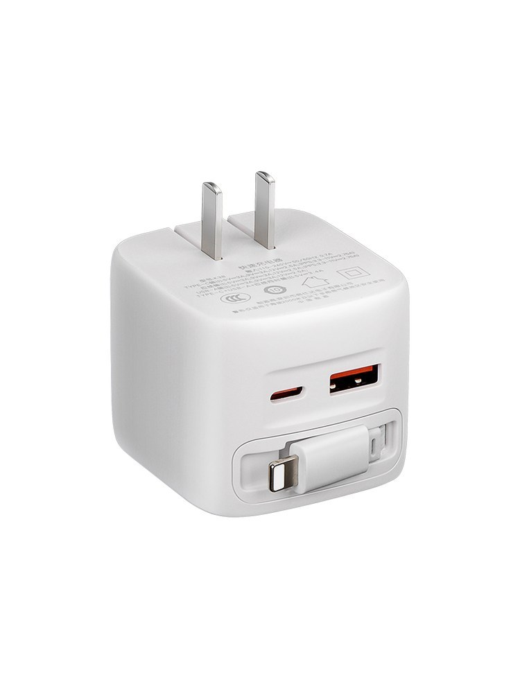 Logo K38 30W Retractable Cable Wall Charger - product view 7