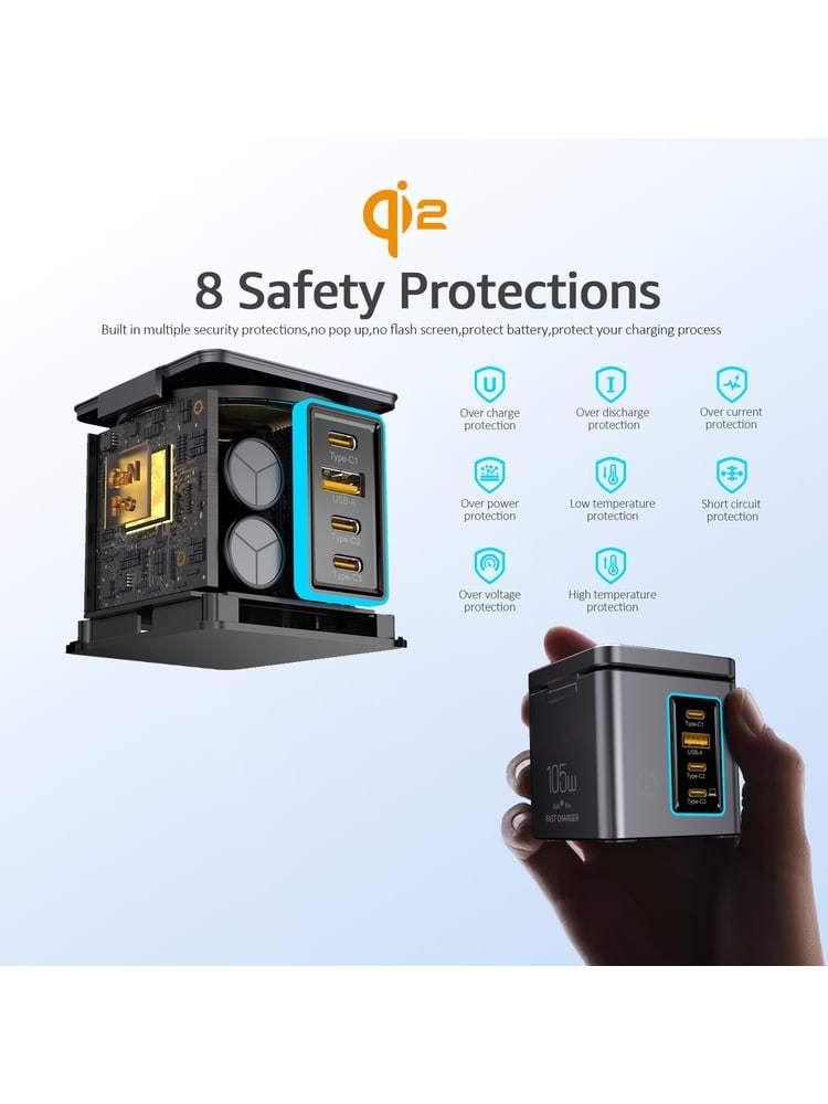 Logo i113 Max 105W Qi2 6-in-1 GaN Power Combo - product view 3