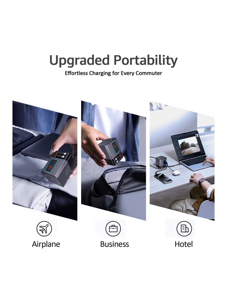 I116PRO 100W功率 5合1设计 GaN氮化镓方案 桌面充电站产品图 5